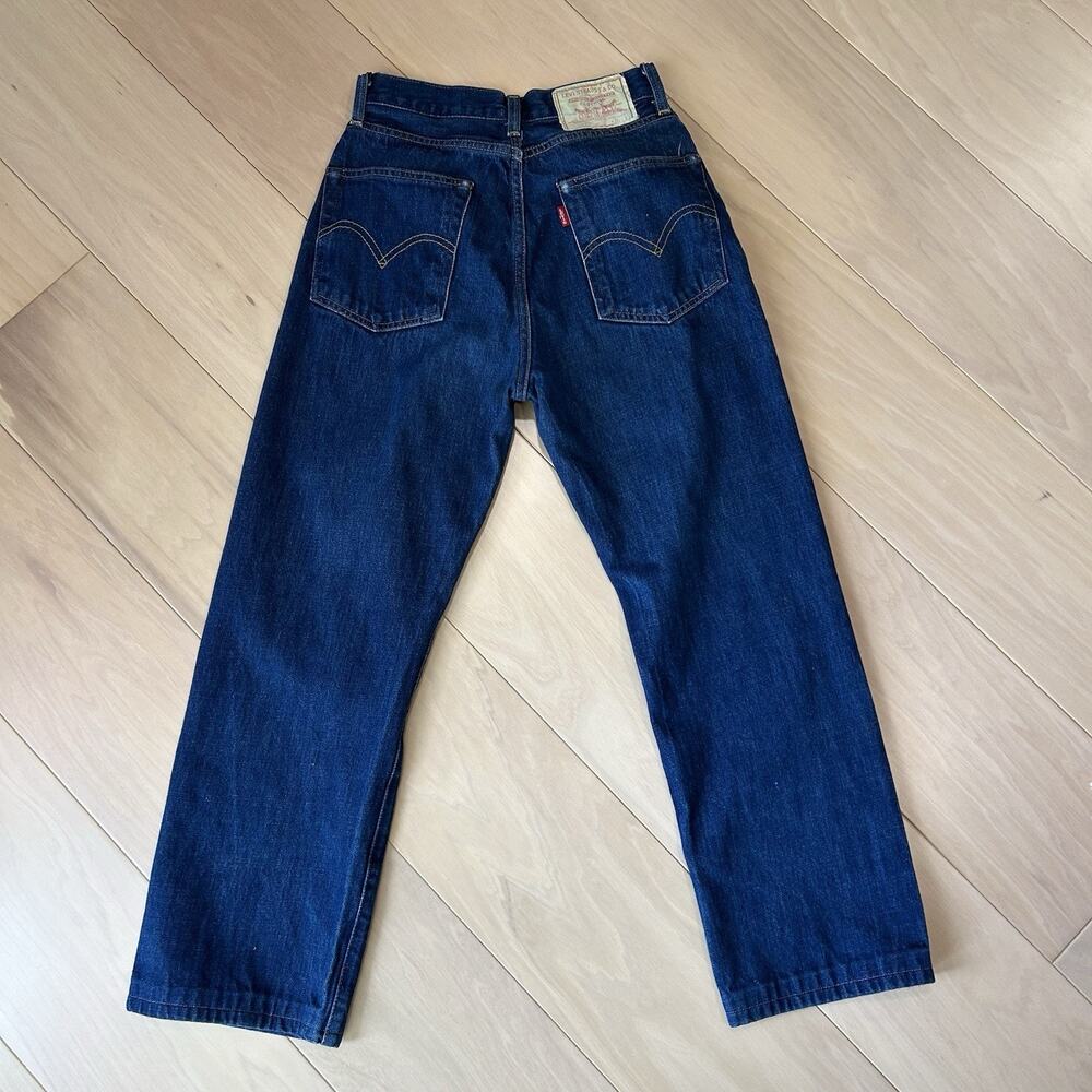 Levis Vintage Clothing 701 - 1950 Model Selvedge Denim Jeans Size 25x25 - Picture 2 of 11
